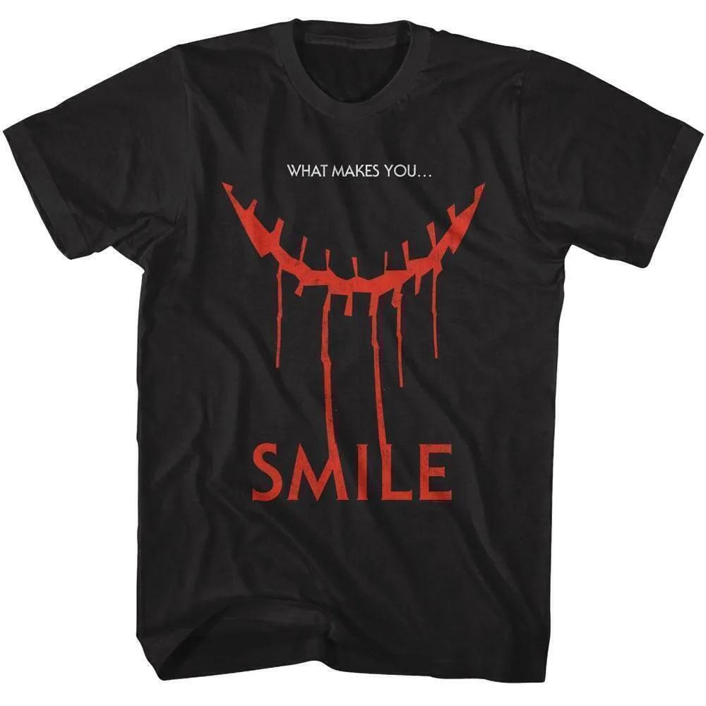Smile Blood Dripping Horror Aesthetic Graphic T-Shirt
